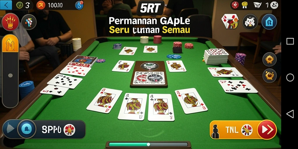Screenshot gameplay Gaple yang seru dan interaktif.
