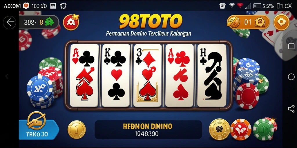 Tampilan gameplay seru dalam permainan Domino 98TOTO.
