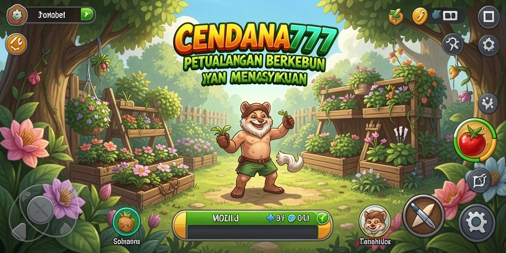 Tampilan gameplay CENDANA777 yang menyenangkan di kebun.