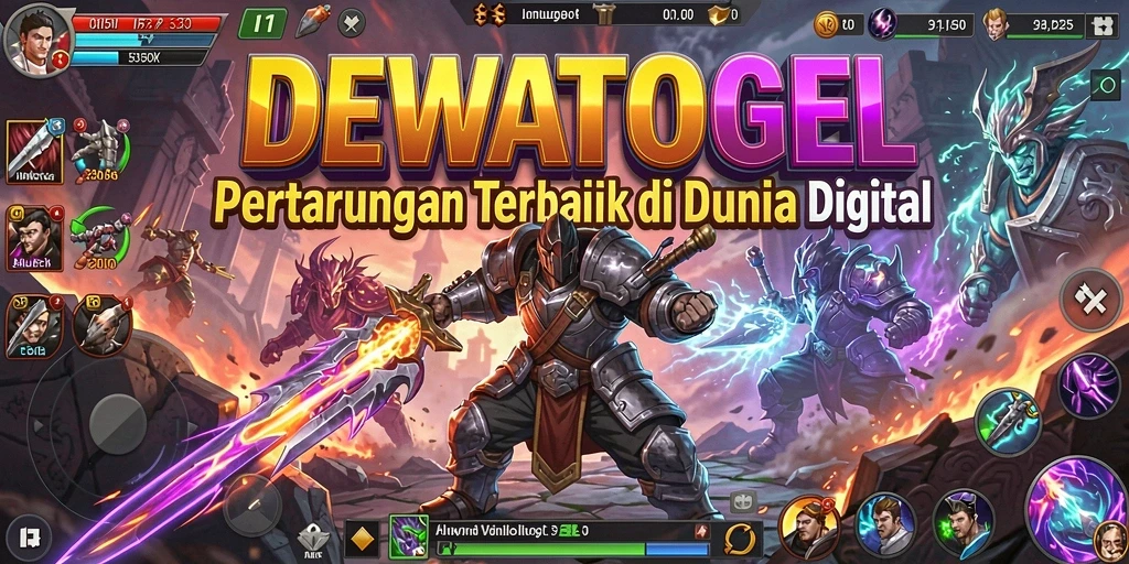 Tampilkan pertarungan seru dalam DEWATOGEL dengan grafis menawan.