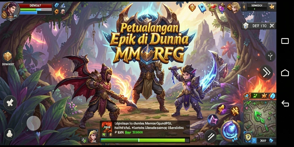 Screenshot DEWI567 menampilkan aksi seru dalam pertempuran MMORPG.