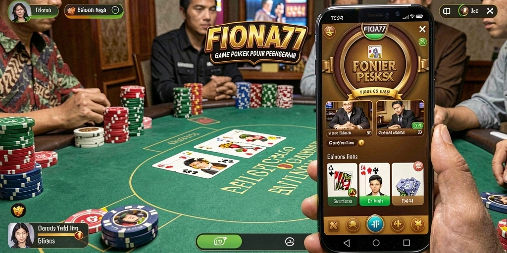 Tangkapan layar utama FIONA77 menunjukkan aksi permainan poker yang seru.
