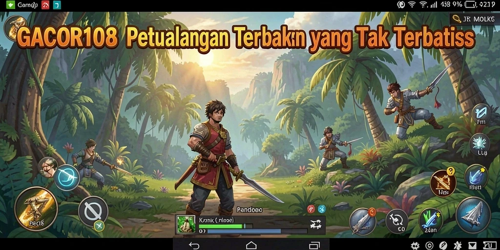 Screenshot GACOR108 menampilkan petualangan seru di dunia terbuka.