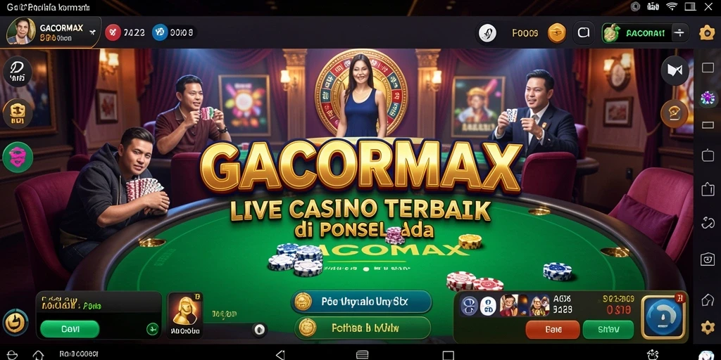 Gameplay Live Casino yang seru di GACORMAX dengan dealer profesional.