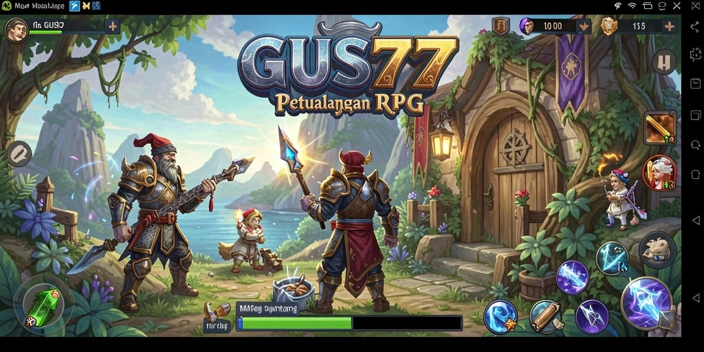 Screenshot gameplay GUS77 menunjukkan aksi menegangkan di dunia RPG.
