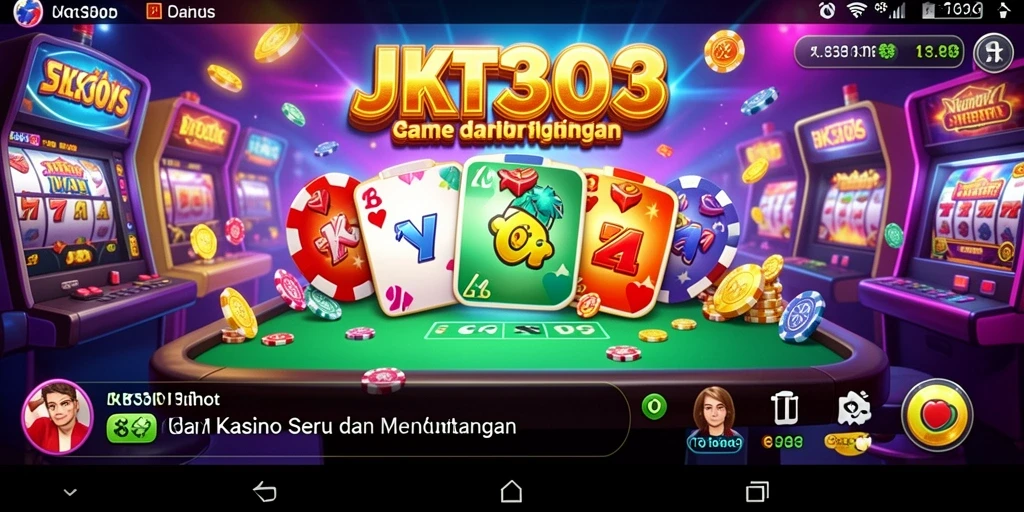 Tampilan gameplay menarik dari JKT303 dengan fitur Kasino yang seru.