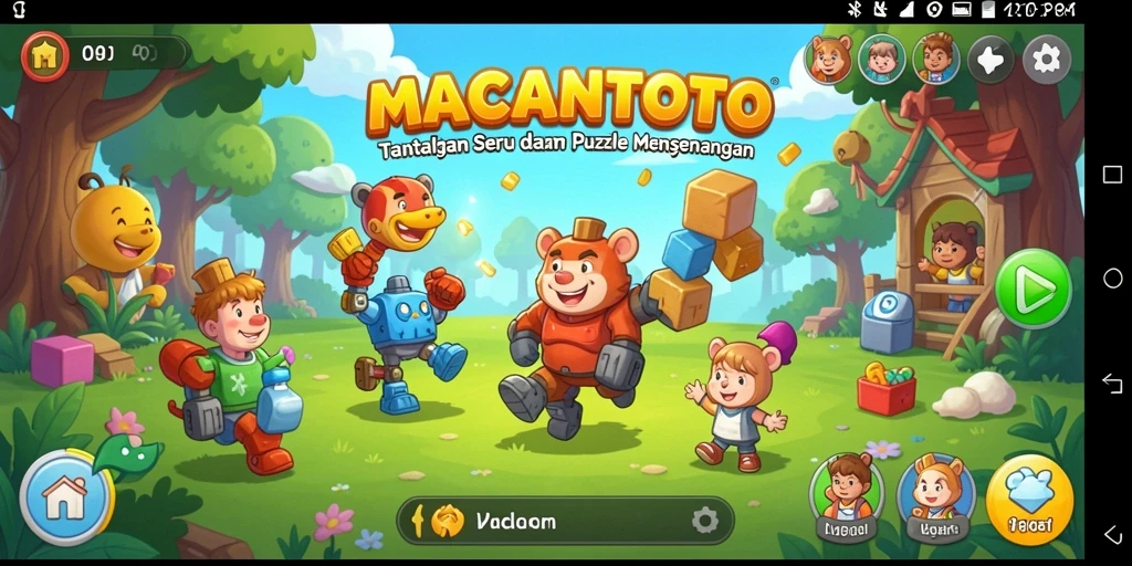 Screenshot gameplay <strong>MACANTOTO</strong> yang menunjukkan tantangan puzzle yang menarik.