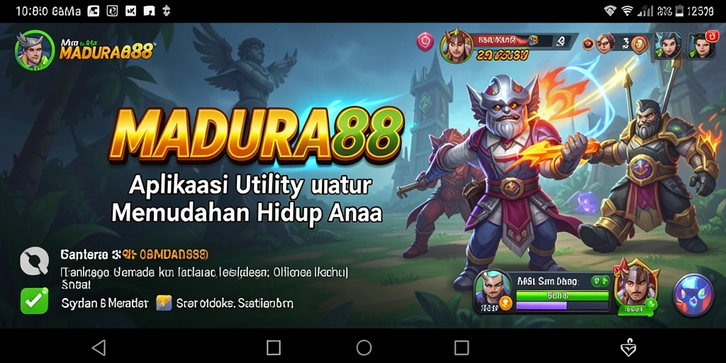 Tampilan utama MADURA88 dengan fitur-fitur Utility yang menarik.