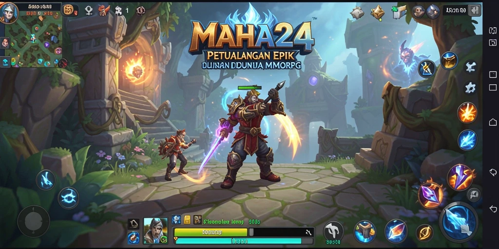 Tampilan gameplay seru di dunia fantasi MAHA24.