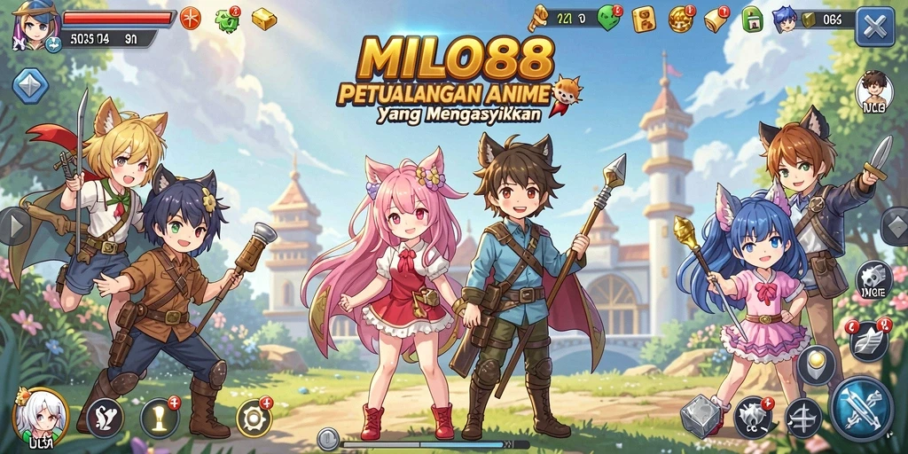 Gameplay menarik di dalam dunia Anime yang penuh warna.