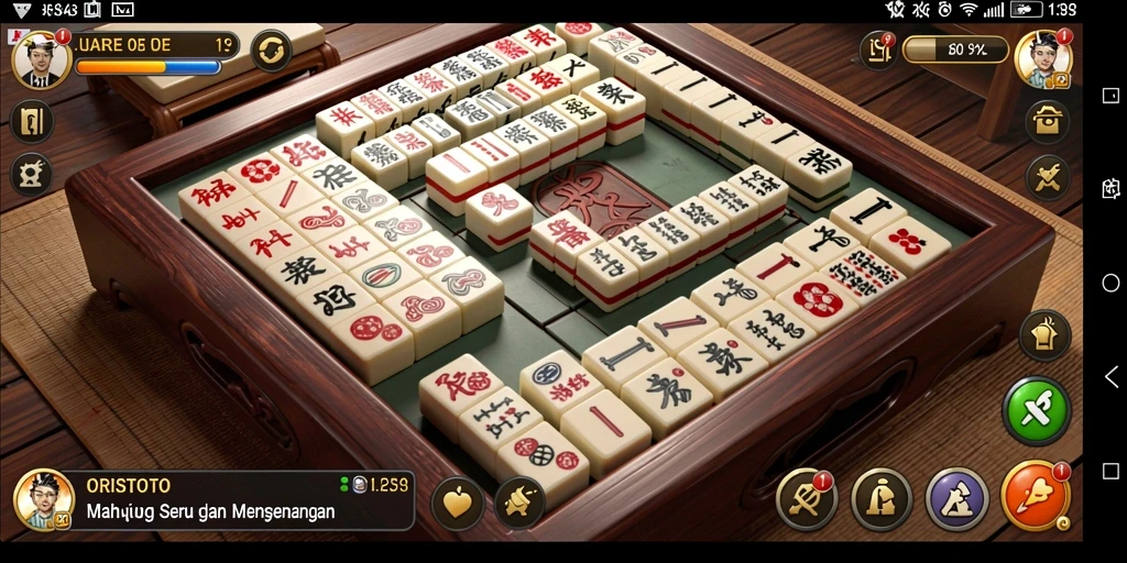 Screenshot utama ORISTOTO menampilkan tampilan gameplay Mahjong yang menarik.