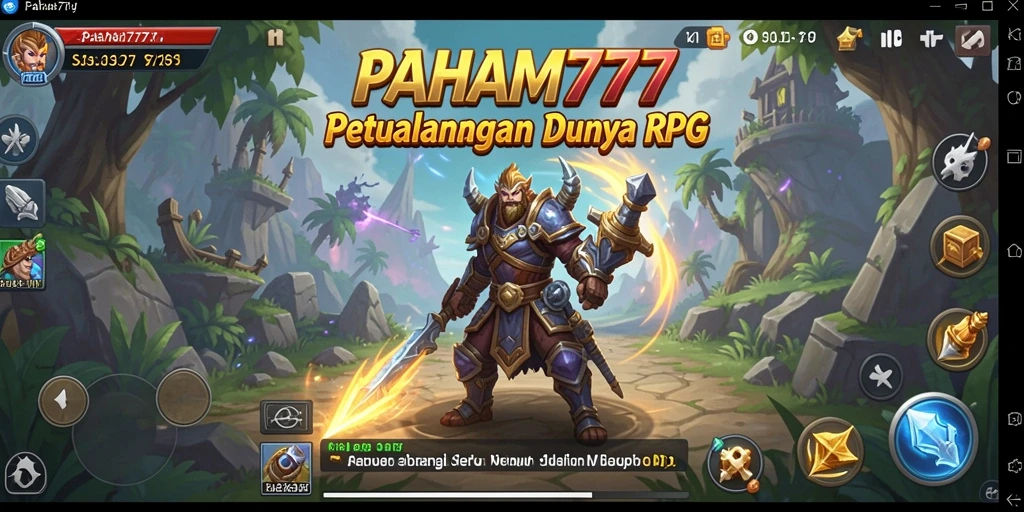 Tangkapan layar utama dari PAHAM777 dengan aksi RPG yang seru.