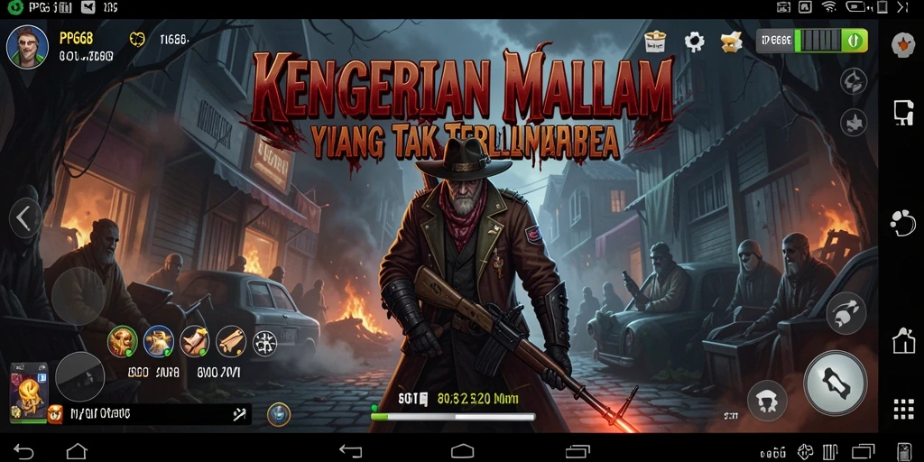Tampilan gameplay PGG68 dengan atmosfir Horror yang mendalam.