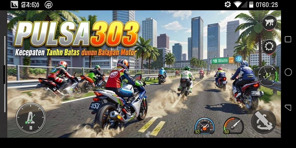 Gameplay seru balapan motor dengan grafik menakjubkan.