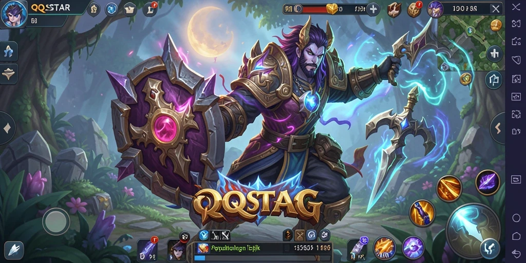 Screenshot gameplay QQSTAR menampilkan aksi dan petualangan yang menegangkan.