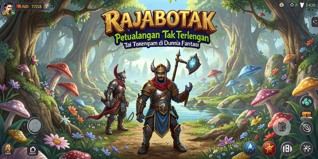 Tampilan gameplay mendebarkan dalam RAJABOTAK dengan aksi pertarungan yang epik.