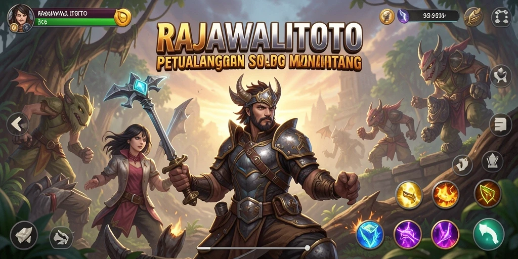 Screenshot gameplay RAJAWALITOTO menampilkan aksi penuh tantangan dan petualangan.