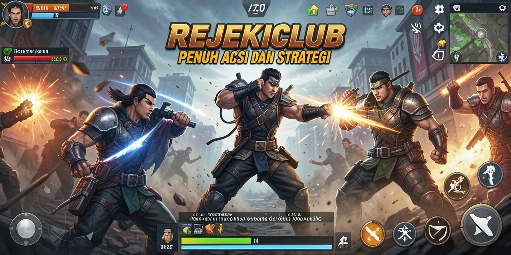 Tampilan menarik dari aksi pertarungan di REJEKICLUB.