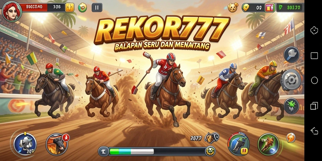 Gameplay seru dan mendebarkan dalam balapan REKOR777.