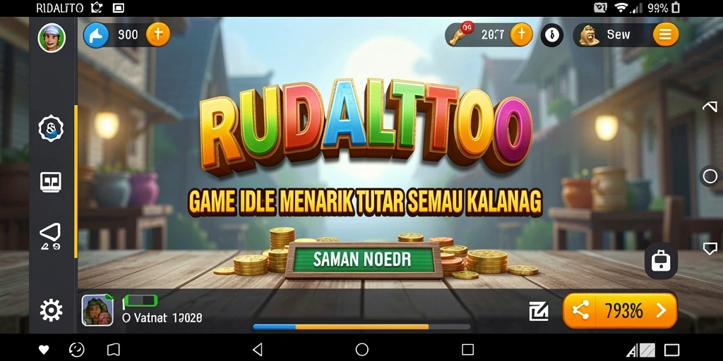 Tampilan gameplay RUDALTOTO yang menarik dan penuh strategi Idle.