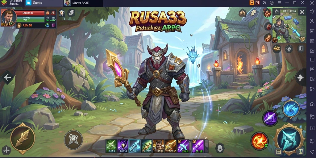 Gameplay ARPG RUSA33 yang menantang dan menarik.