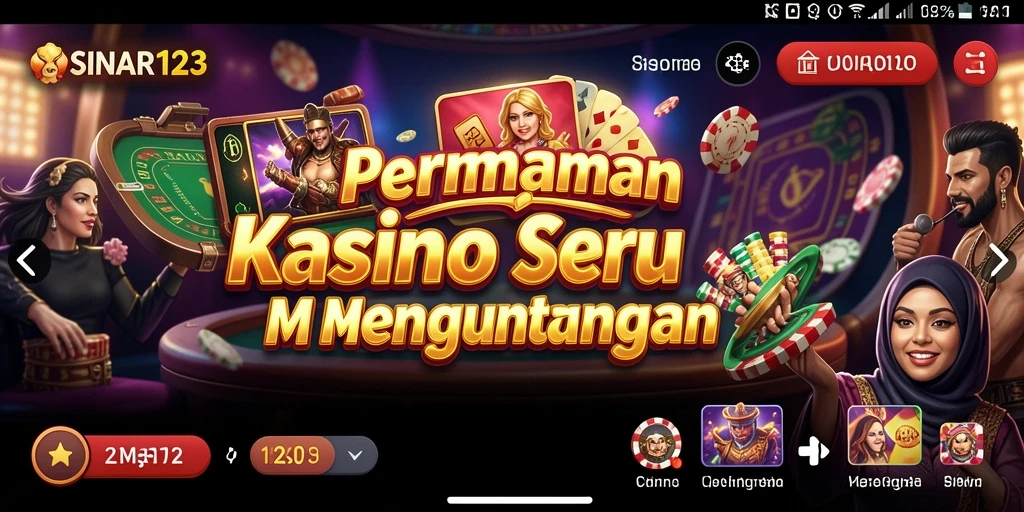 Tampilan screenshot utama SINAR123 yang menampilkan gameplay Kasino yang seru.