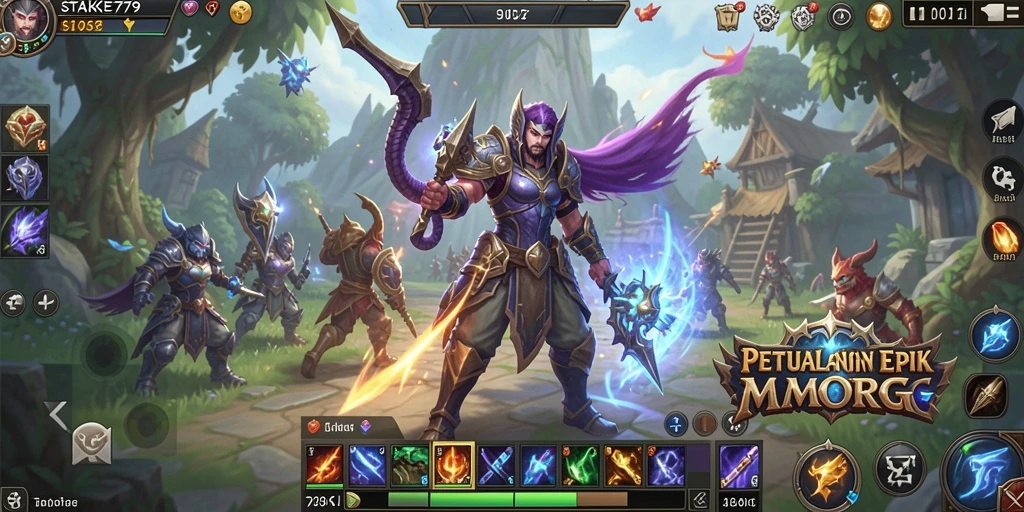 Screenshot gameplay STAKE779 menampilkan aksi petualangan seru dalam MMORPG.