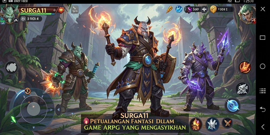Gameplay seru SURGA11 dengan aksi pertempuran yang intens.