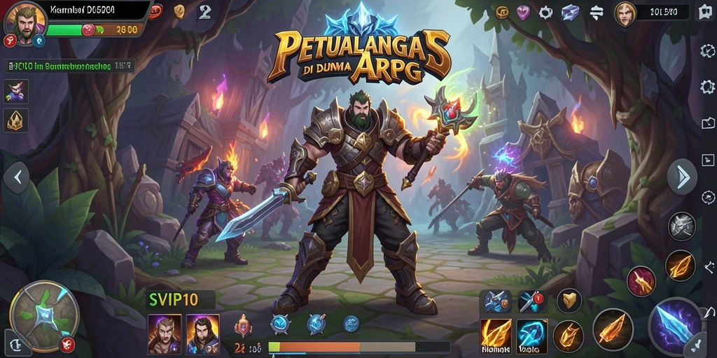 Tampilan menarik dari gameplay SVIP10 yang penuh aksi ARPG.