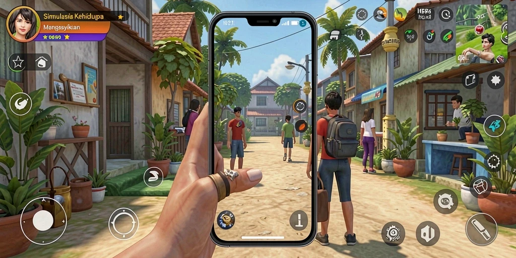 Tampilan gameplay V21 yang menarik dan interaktif.