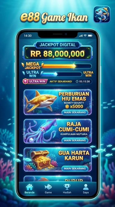 Tampilan antarmuka e88 yang menarik dan mudah digunakan.